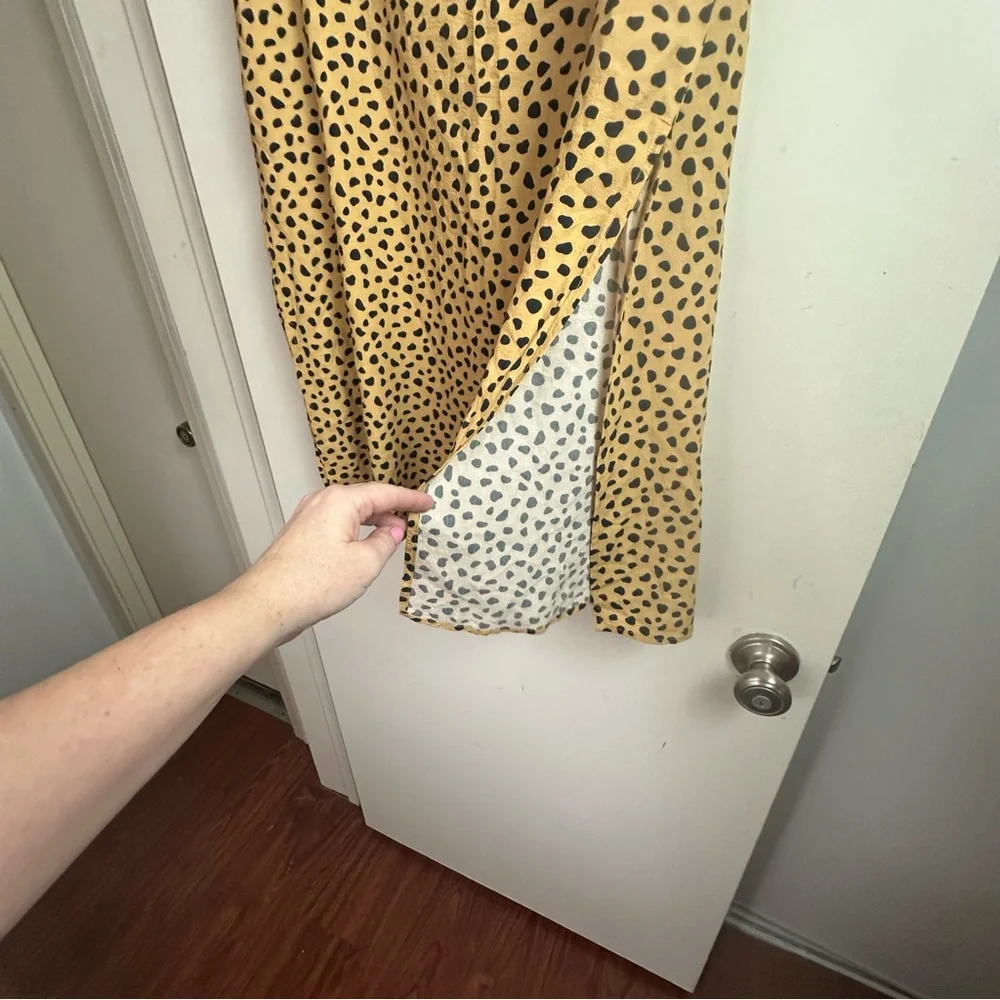 Marine Layer Cheetah/Leopard Print‎ Tencel/Lyocell Rayon Blend Midi Skirt 12